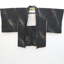 Load image into Gallery viewer, Haori Jacket Vintage(1950-1980) Black Gold Silver Chrysanthemum Silk #9529H2