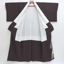 Load image into Gallery viewer, Kimono Dark Brown Phoenix Wave Rabbit Silk #9335F3