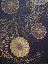 Load image into Gallery viewer, Haori Jacket Vintage(1950-1980) Black Gold Glinting Chrysanthemum #118