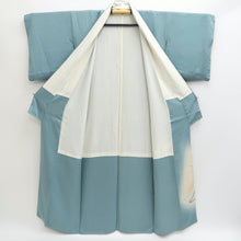 Load image into Gallery viewer, Kimono Blueish Gray Chrysanthemum Bellflower Silk #9325F3