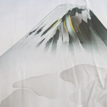 Load image into Gallery viewer, Men's Juban Blueish Gray Mt. Fuji Castle Samurai Silk #9476G4