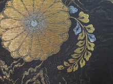 Load image into Gallery viewer, Haori Jacket Vintage(1950-1980) Black Gold Glinting Chrysanthemum #118
