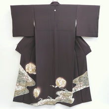 Load image into Gallery viewer, Kimono Dark Brown Phoenix Wave Rabbit Silk #9335F3