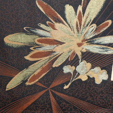 Load image into Gallery viewer, Haori Jacket Vintage(1950-1980) Black Chrysanthemum Leaves Silk #9167D5