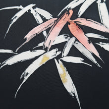 Load image into Gallery viewer, Haori Jacket Vintage(1950-1980) Black Bamboo leaf Silk #9268E5