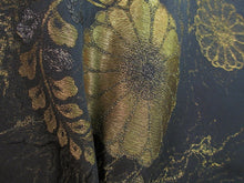 Load image into Gallery viewer, Haori Jacket Vintage(1950-1980) Black Gold Glinting Chrysanthemum #118