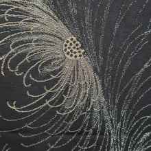 Load image into Gallery viewer, Haori Jacket Vintage(1950-1980) Black Gold Silver Chrysanthemum Silk #9529H2