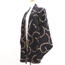 Load image into Gallery viewer, Haori Jacket Vintage(1950-1980) Black Karakusa Shibori Silk #9501H1