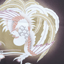 Load image into Gallery viewer, Kimono Dark Brown Phoenix Wave Rabbit Silk #9335F3