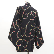Load image into Gallery viewer, Haori Jacket Vintage(1950-1980) Black Karakusa Shibori Silk #9501H1
