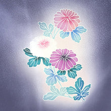 Load image into Gallery viewer, Kimono Purple Plum blossom Camellia Tall Silk #9345F4