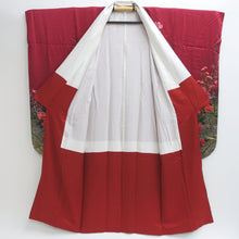 Load image into Gallery viewer, Furisode Red Peony Chrysanthemum Bellflower Silk #9103D3