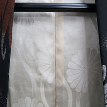 Load image into Gallery viewer, Haori Jacket Vintage(1950-1980) Black Silver Gold Chrysanthemum Silk #9448G3
