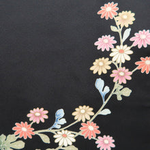 Load image into Gallery viewer, Haori Jacket Vintage(1950-1980) Black Chrysanthemum Silk #9269E5