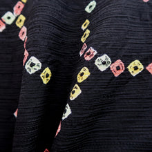 Load image into Gallery viewer, Haori Jacket Vintage(1950-1980) Black Karakusa Shibori Silk #9501H1