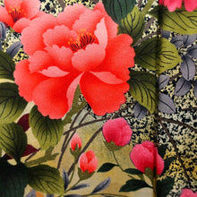 Load image into Gallery viewer, Furisode Red Peony Chrysanthemum Bellflower Silk #9103D3