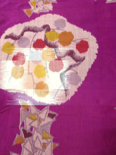 Load image into Gallery viewer, MKF#196 Silk Kimono Fabric Vintage(1920-1950) Meisen Branch Purple 57.1x12.6in(145x32cm)