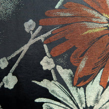Load image into Gallery viewer, Haori Jacket Vintage(1950-1980) Black Silver Gold Chrysanthemum Silk #9448G3