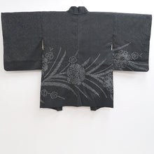 Load image into Gallery viewer, Haori Jacket Vintage(1950-1980) Black Silver Plum blossom Shibori Silk #9434G3