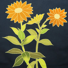 Load image into Gallery viewer, Haori Jacket Vintage(1950-1980) Black Chrysanthemum Silk #9502H1