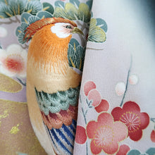 Load image into Gallery viewer, Tomesode Black Birds Ume Tall Silk #9312F2