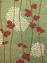 Load image into Gallery viewer, Haori Jacket Vintage(1920-1950) Long Type Naga-baori Moss Green Chrysanthemum #130