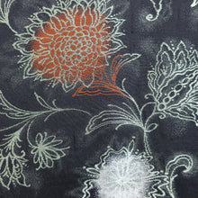 Load image into Gallery viewer, Haori Jacket Vintage(1950-1980) Black Flower Silk #9109D3