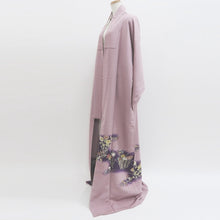 Load image into Gallery viewer, Kimono Pale Purple Chrysanthemum Bellflower Silk #9337F3