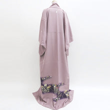 Load image into Gallery viewer, Kimono Pale Purple Chrysanthemum Bellflower Silk #9337F3