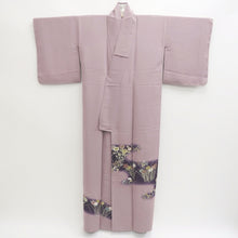 Load image into Gallery viewer, Kimono Pale Purple Chrysanthemum Bellflower Silk #9337F3