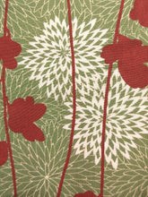Load image into Gallery viewer, Haori Jacket Vintage(1920-1950) Long Type Naga-baori Moss Green Chrysanthemum #130