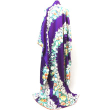 Load image into Gallery viewer, Furisode Purple Peony Chrysanthemum Tall Silk #8939B5