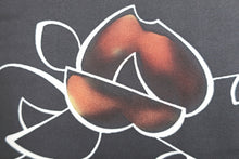 Load image into Gallery viewer, Haori Jacket Vintage(1950-1980) Black Flower Silk #8731J5