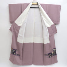 Load image into Gallery viewer, Kimono Pale Purple Chrysanthemum Bellflower Silk #9337F3