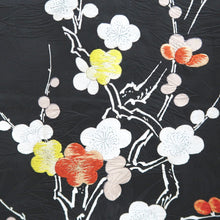 Load image into Gallery viewer, Haori Jacket Vintage(1950-1980) Black Embroidery Ume Branch Silk #9592H4
