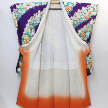 Load image into Gallery viewer, Furisode Purple Peony Chrysanthemum Tall Silk #8939B5