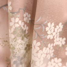 Load image into Gallery viewer, Kimono Salmon Cherry Blossom Folding Fan Silk #9139D4