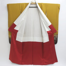 Load image into Gallery viewer, Furisode Yellow brown Ume Peony Wisteria Silk #9105D3