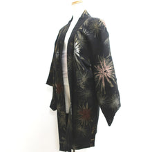 Load image into Gallery viewer, Haori Jacket Vintage(1950-1980) Black Pine Tree Silk #8987C4