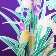 Load image into Gallery viewer, Furisode Purple Peony Chrysanthemum Tall Silk #8939B5