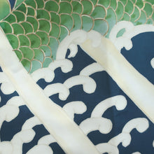 Load image into Gallery viewer, Men's Kimono Vintage(1950-1980) Blueish Green Hand painted Dragon Silk #9124D4