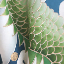 Load image into Gallery viewer, Men's Kimono Vintage(1950-1980) Blueish Green Hand painted Dragon Silk #9124D4