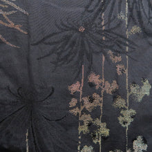 Load image into Gallery viewer, Haori Jacket Vintage(1950-1980) Black Gold Chrysanthemum Silk #9533H2