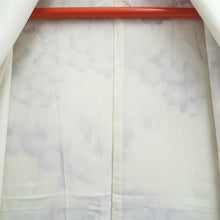 Load image into Gallery viewer, Furisode Cream white Purple Plum blossom Chrysanthemum Silk #9475G4