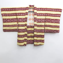 Load image into Gallery viewer, Haori Jacket Vintage(1950-1980) Light Yellow Reddish Brown Shibori Silk #9027D1