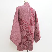 Load image into Gallery viewer, Haori Jacket Vintage(1950-1980) Wine red Full Shibori Flower Silk #9437G3