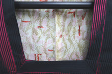 Load image into Gallery viewer, Haori Jacket Vintage(1950-1980) Black Magenta Yabane Silk #8758A1