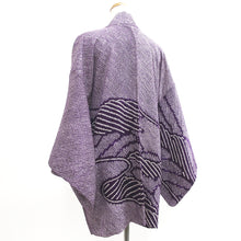 Load image into Gallery viewer, Haori Jacket Vintage(1950-1980) Purple Full Shibori Mountain Landscape Silk #9217E2