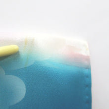 Load image into Gallery viewer, Furisode Vintage(1950-1980) Emerald blue Crane Birds Silk #9151D4