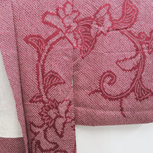 Load image into Gallery viewer, Haori Jacket Vintage(1950-1980) Wine red Full Shibori Flower Silk #9437G3